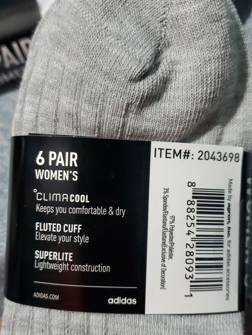 Adidas Womens White And Color Ankle Sock Pack